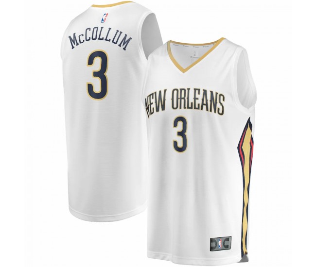 New Orleans Pelicans C.J. McCollum Men's Fanatics Branded White 2021/22 Fast Break Replica Player Jersey - Association Edition