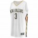 New Orleans Pelicans C.J. McCollum Men's Fanatics Branded White 2021/22 Fast Break Replica Player Jersey - Association Edition