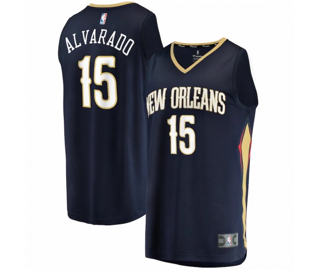 New Orleans Pelicans Jose Alvarado Men's Fanatics Branded Navy 2021/22 Fast Break Replica Jersey - Icon Edition