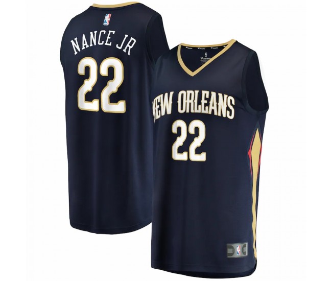 New Orleans Pelicans Larry Nance Jr. Men's Fanatics Branded Navy 2021/22 Fast Break Replica Jersey - Icon Edition