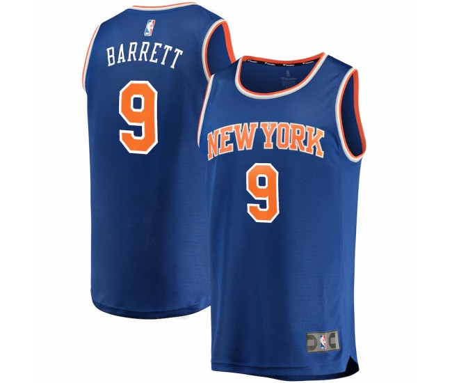 New York Knicks RJ Barrett Men's Fanatics Branded Blue Replica Fast Break Jersey - Icon Edition