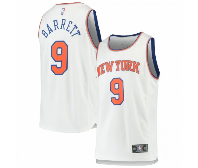 New York Knicks RJ Barrett Men's Fanatics Branded White 2019 NBA Draft First Round Pick Fast Break Replica Jersey - Association Edition