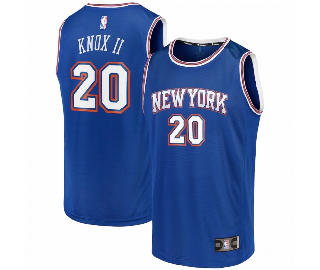 New York Knicks Kevin Knox Men's Fanatics Branded Royal Fast Break Team Replica Jersey - Statement Edition