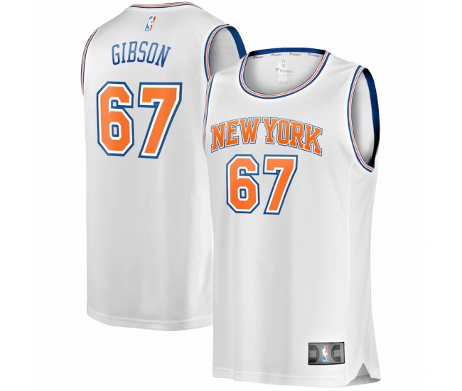 New York Knicks Taj Gibson Men's Fanatics Branded White Fast Break Player Replica Jersey - Statement Edition