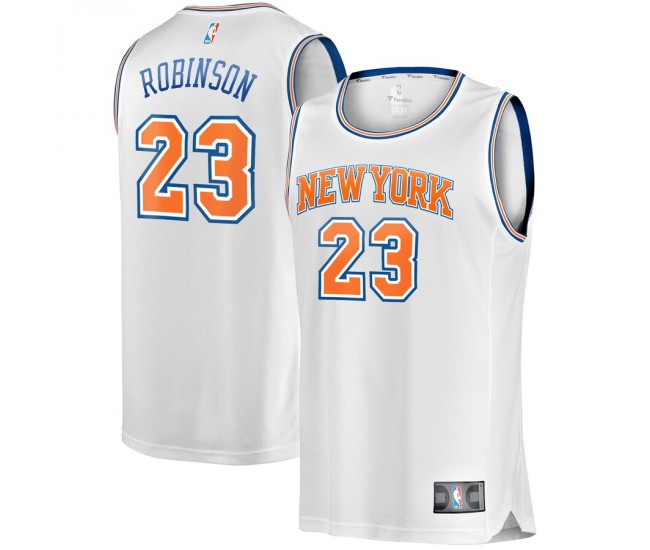 New York Knicks Mitchell Robinson Men's Fanatics Branded White Fast Break Player Replica Jersey - Statement Edition