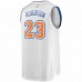 New York Knicks Mitchell Robinson Men's Fanatics Branded White Fast Break Player Replica Jersey - Statement Edition