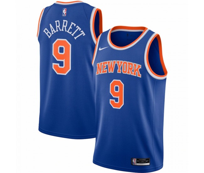 New York Knicks RJ Barrett Men's Nike Blue 2020/21 Swingman Jersey - Icon Edition