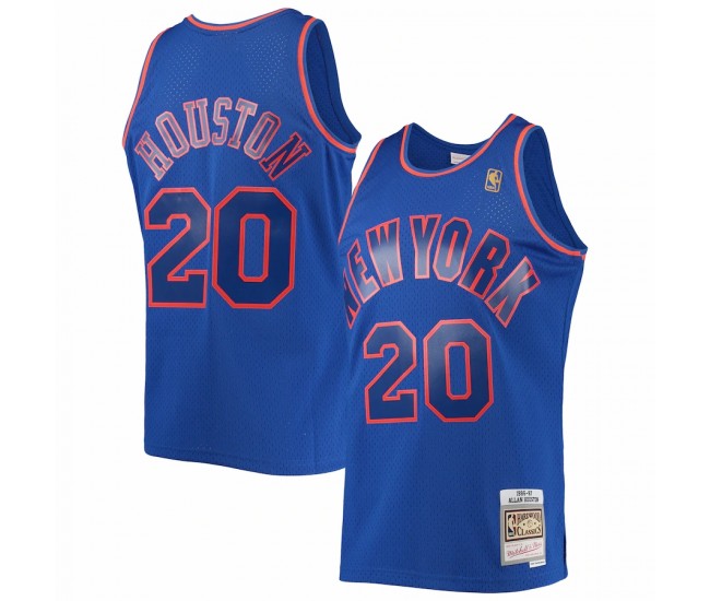 New York Knicks Allan Houston Men's Mitchell & Ness Blue 1996-97 Throwback Dark Swingman Jersey