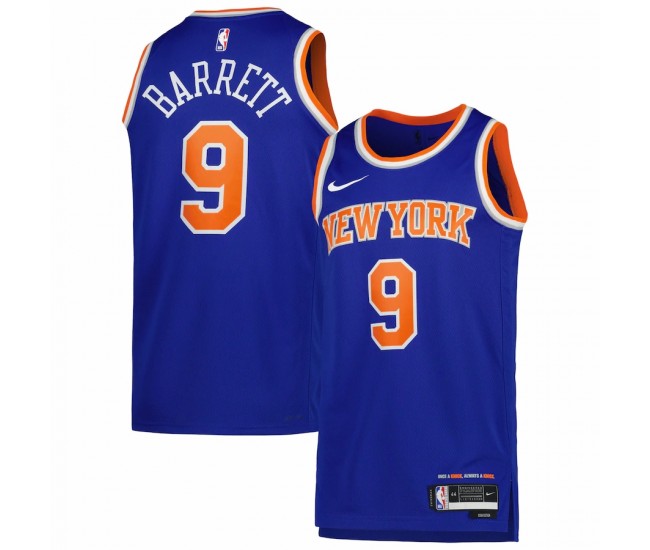 New York Knicks RJ Barrett Men's Nike Blue 2022/23 Swingman Jersey - Icon Edition