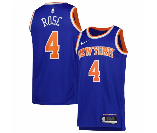 New York Knicks Derrick Rose Men's Nike Blue 2022/23 Swingman Jersey - Icon Edition