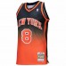 New York Knicks Latrell Sprewell Men's Mitchell & Ness Orange/Black 1998/99 Hardwood Classics Fadeaway Swingman Player Jersey