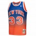 New York Knicks Patrick Ewing Men's Mitchell & Ness Orange/Royal 1991/92 Hardwood Classics Fadeaway Swingman Player Jersey