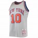 New York Knicks Walt Frazier Silver Men's Mitchell & Ness 75th Anniversary 1969-70 Hardwood Classics Swingman Jersey