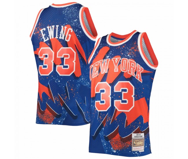 New York Knicks Patrick Ewing Men's Mitchell & Ness Blue Hardwood Classics 1991-92 Hyper Hoops Swingman Jersey