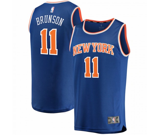 New York Knicks Jalen Brunson Men's Fanatics Branded Blue Fast Break Replica Jersey - Icon Edition