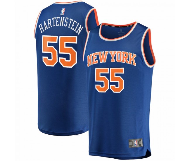 New York Knicks Isaiah Hartenstein Men's Fanatics Branded Blue Fast Break Replica Jersey - Icon Edition