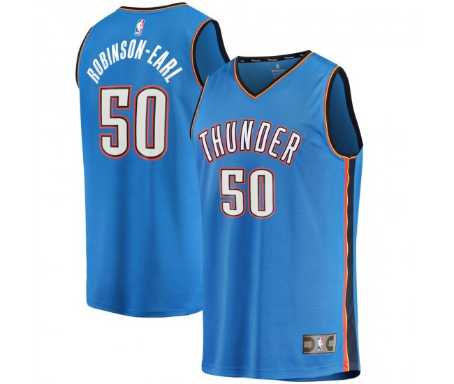 Oklahoma City Thunder Jeremiah Robinson-Earl Men's Fanatics Branded Blue 2021/22 Fast Break Replica Jersey - Icon Edition