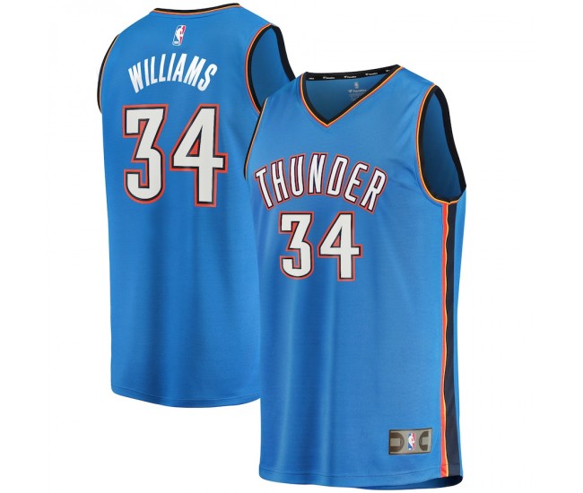 Oklahoma City Thunder Kenrich Williams Men's Fanatics Branded Blue 2021/22 Fast Break Replica Jersey - Icon Edition