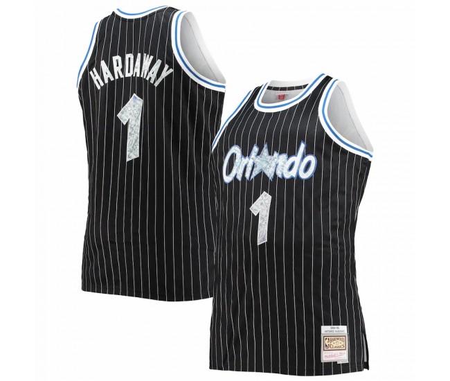 Orlando Magic Penny Hardaway Men's Mitchell & Ness Black Big & Tall 1994-95 NBA 75th Anniversary Diamond Swingman Jersey