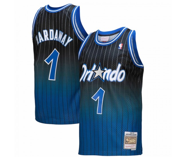 Orlando Magic Penny Hardaway Men's Mitchell & Ness Royal/Black 1994/95 Hardwood Classics Fadeaway Swingman Player Jersey