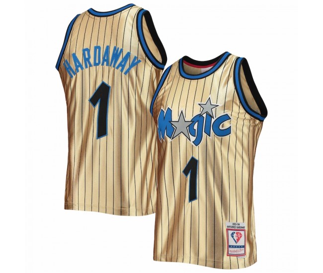 Orlando Magic Penny Hardaway Gold Men's Mitchell & Ness 75th Anniversary 1993-94 Hardwood Classics Swingman Jersey