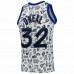 Orlando Magic Shaquille O'Neal Men's Mitchell & Ness White 1994-95 Hardwood Classics Doodle Swingman Player Jersey