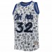  Orlando Magic Shaquille O'Neal Men's Mitchell & Ness White 1994-95 Hardwood Classics Doodle Swingman Jersey