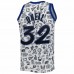  Orlando Magic Shaquille O'Neal Men's Mitchell & Ness White 1994-95 Hardwood Classics Doodle Swingman Jersey