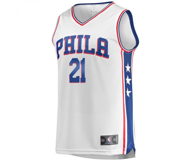 Philadelphia 76ers Joel Embiid Men's Fanatics Branded White Fast Break Replica Jersey - Association Edition