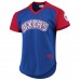 Philadelphia 76ers Men's Mitchell & Ness Royal Hardwood Classics Final Seconds Mesh Raglan Sleeve V-Neck T-Shirt