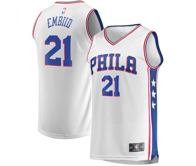 Philadelphia 76ers Joel Embiid Men's Fanatics Branded White Replica Jersey - Association Edition