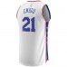 Philadelphia 76ers Joel Embiid Men's Fanatics Branded White Replica Jersey - Association Edition