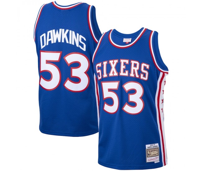 Philadelphia 76ers Darryl Dawkins Men's Mitchell & Ness Royal 1976-77 Hardwood Classics Swingman Player Jersey