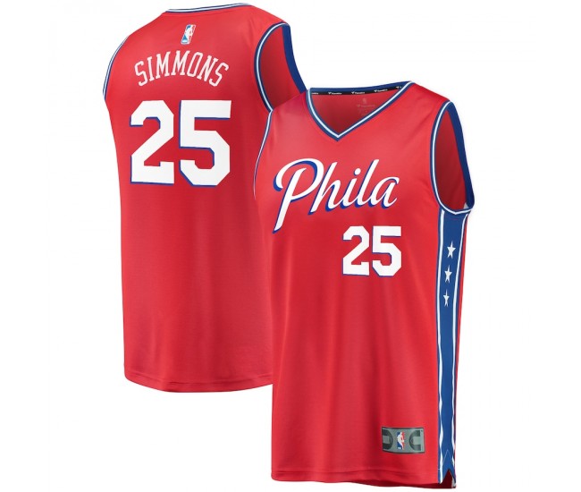 Philadelphia 76ers Ben Simmons Men's Fanatics Branded Red Fast Break Replica Jersey - Statement Edition