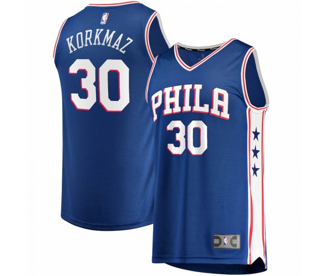 Philadelphia 76ers Furkan Korkmaz Men's Fanatics Branded Royal 2020/21 Fast Break Replica Jersey - Icon Edition