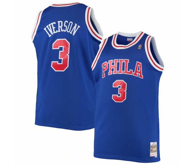 Philadelphia 76ers Allen Iverson Men's Mitchell & Ness Royal Big & Tall Hardwood Classics Swingman Jersey