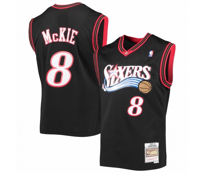 Philadelphia 76ers Aaron McKie Men's Mitchell & Ness Black 2000-01 Hardwood Classics Swingman Jersey