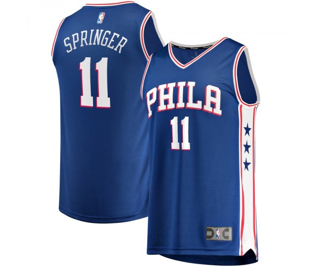 Philadelphia 76ers Jaden Springer Men's Fanatics Branded Royal 2021 NBA Draft First Round Pick Fast Break Replica Jersey - Icon Edition