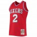 Philadelphia 76ers Moses Malone Men's Mitchell & Ness Red 1996-97 Hardwood Classics NBA 75th Anniversary Diamond Swingman Jersey