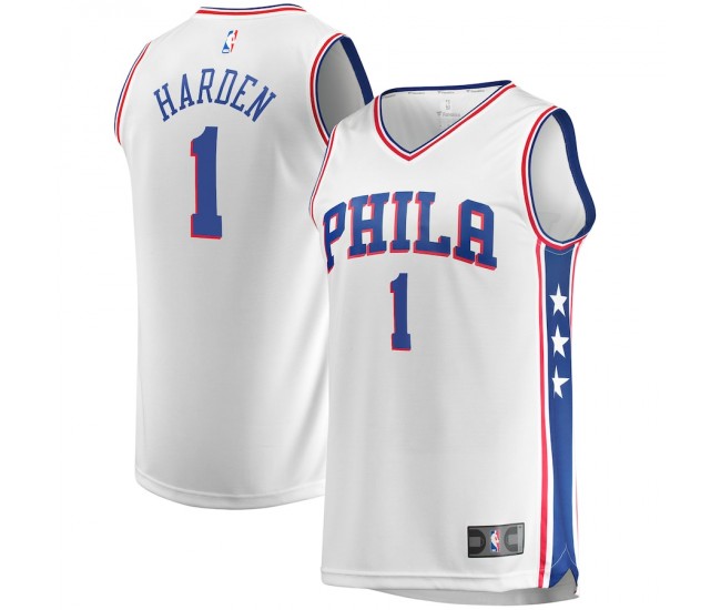 Philadelphia 76ers James Harden Men's Fanatics Branded White Fast Break Replica Jersey - Association Edition