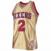 Philadelphia 76ers Moses Malone Gold Men's Mitchell & Ness 75th Anniversary 1982-83 Hardwood Classics Swingman Jersey