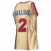 Philadelphia 76ers Moses Malone Gold Men's Mitchell & Ness 75th Anniversary 1982-83 Hardwood Classics Swingman Jersey