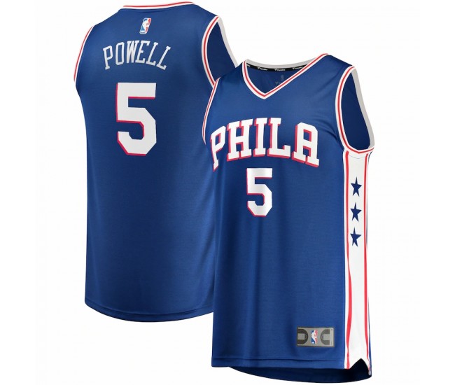 Philadelphia 76ers Myles Powell Men's Fanatics Branded Royal 2021/22 Fast Break Replica Jersey - Icon Edition