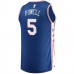 Philadelphia 76ers Myles Powell Men's Fanatics Branded Royal 2021/22 Fast Break Replica Jersey - Icon Edition