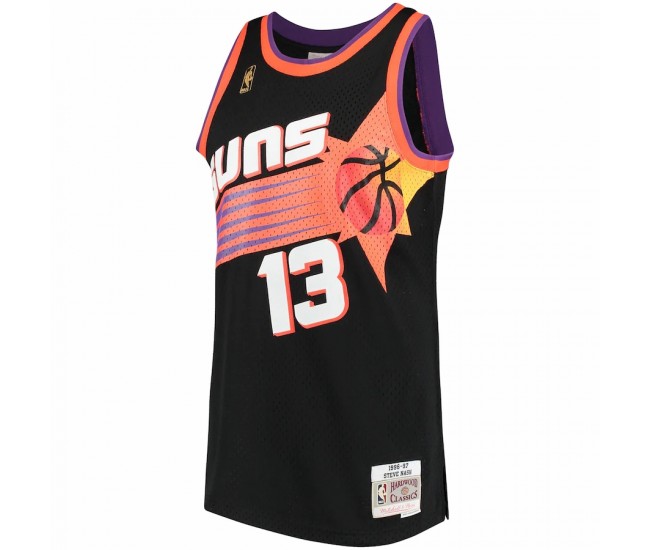 Phoenix Suns Steve Nash Men's Mitchell & Ness Black 1996-97 Hardwood Classics Swingman Jersey