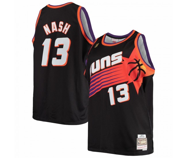 Phoenix Suns Steve Nash Men's Mitchell & Ness Black Big & Tall Hardwood Classics Jersey