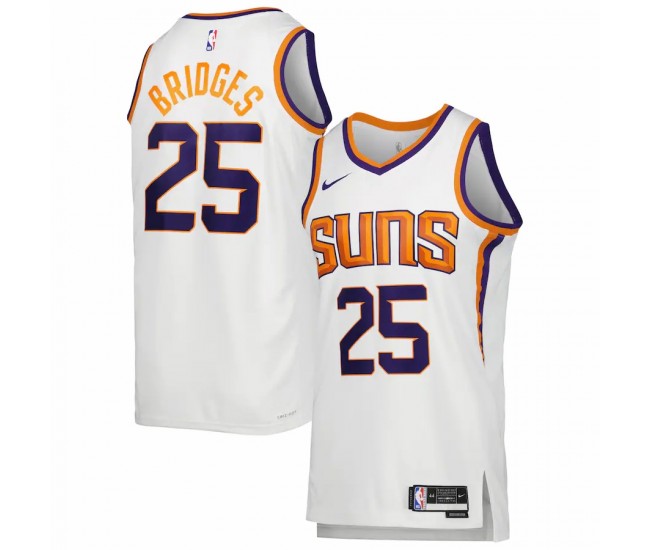 Unisex Phoenix Suns Mikal Bridges Nike White 2022/23 Swingman Jersey - Icon Edition