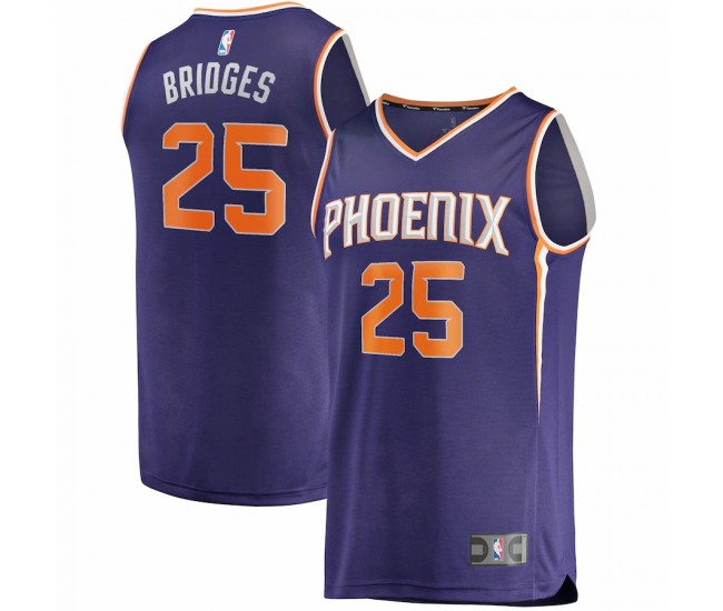 Phoenix Suns Mikal Bridges Men's Fanatics Branded Purple 2021/22 Fast Break Replica Player Jersey - Icon Edition