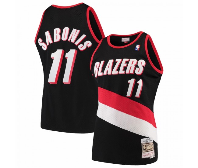 Arvydas Sabonis Portland Trail Blazers Mitchell & Ness Hardwood Classics Swingman Jersey - Black