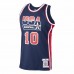 USA Basketball Clyde Drexler Men's Mitchell & Ness Navy Home 1992 Dream Team Authentic Jersey